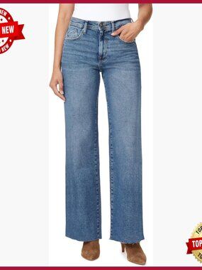 Vintage Straight High-Rise Wide Leg Jeans 32-Inch Inseam Stretch Denim